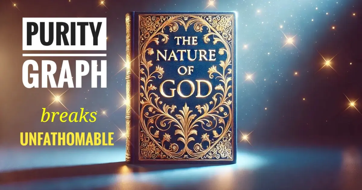 Re-using The Nature of GOD book image created by DALL-E AI with added Title